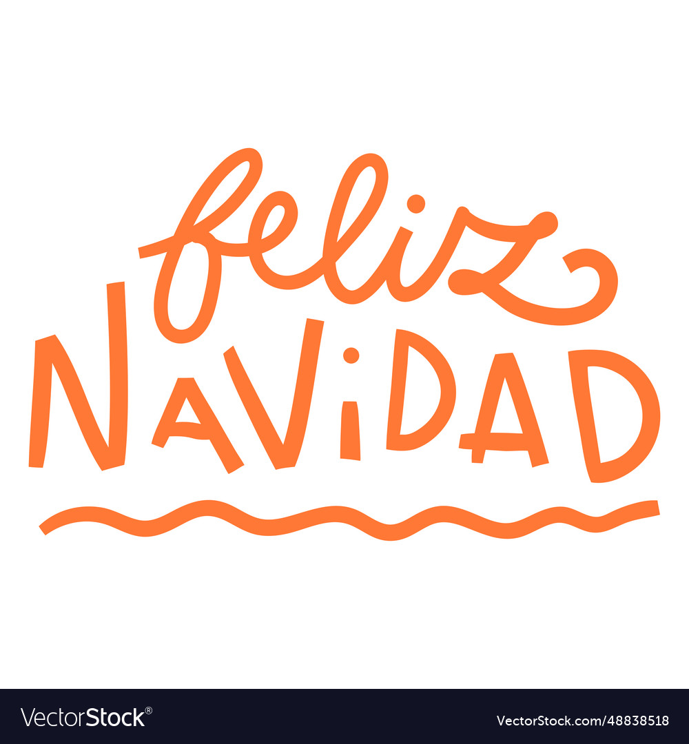 Feliz navidad hand written badge