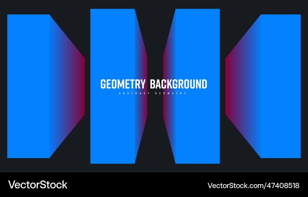 Geometric background gradient blue pink vertical Vector Image