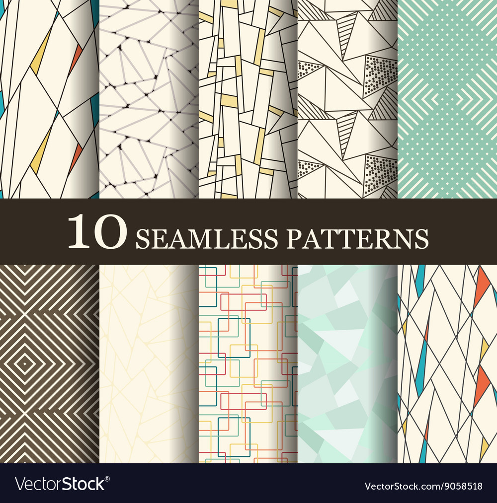 Geometric Pattern Set - Retro Style