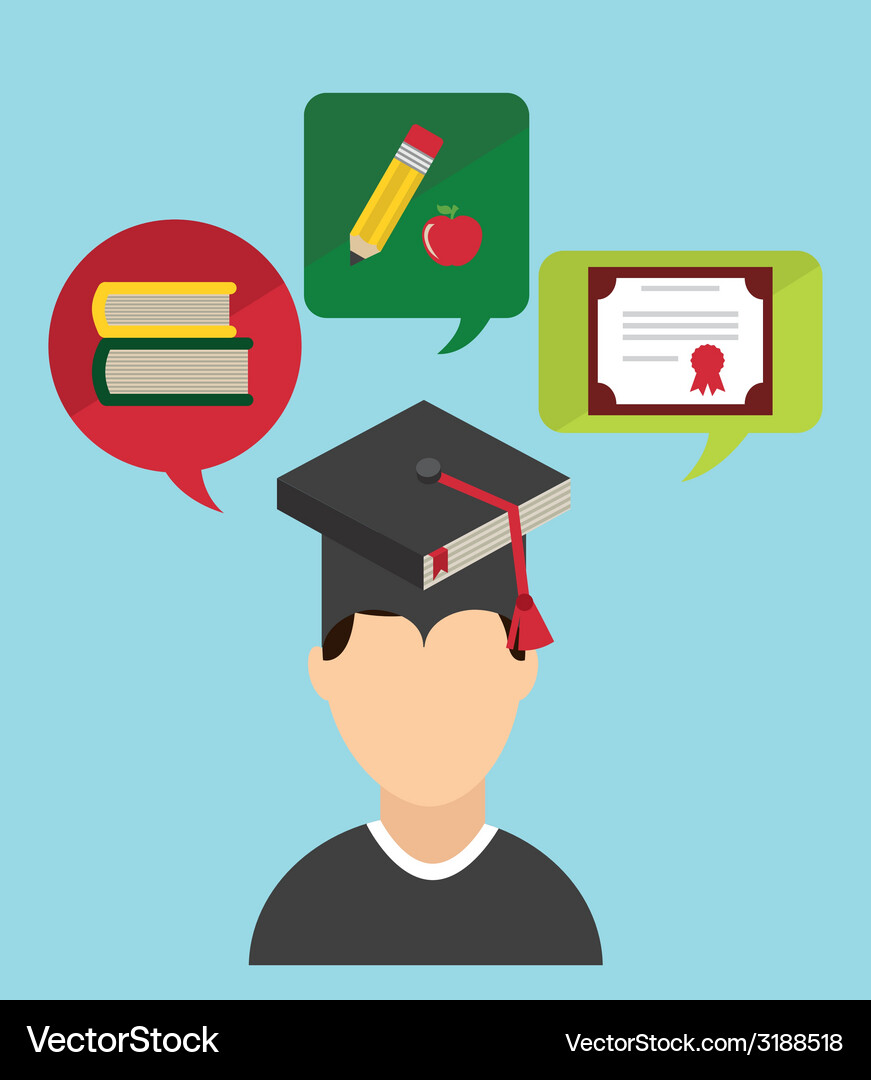 Graduation design Royalty Free Vector Image - VectorStock