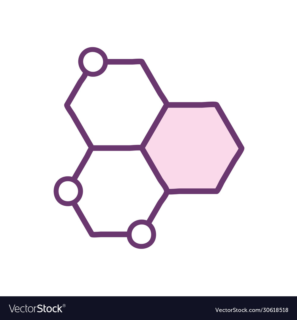 Isolated atom line style icon design