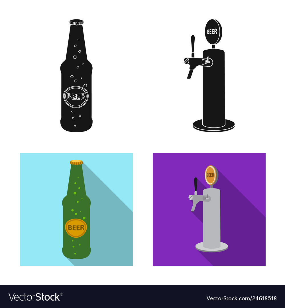 Isolated object of pub and bar symbol collection