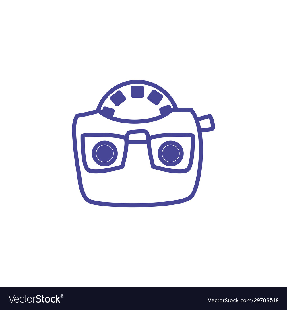 Isolated view master line style icon design