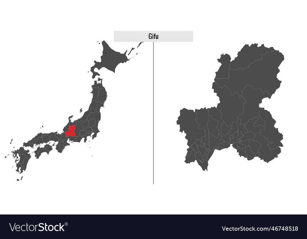 Map of Gifu Prefecture, Japan