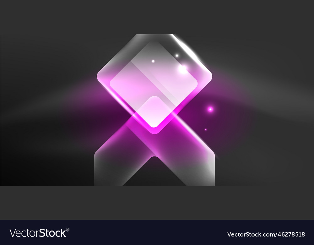 Neon speed arrow and line shapes background hi vector image Neon speed arrow and line shapes background hi