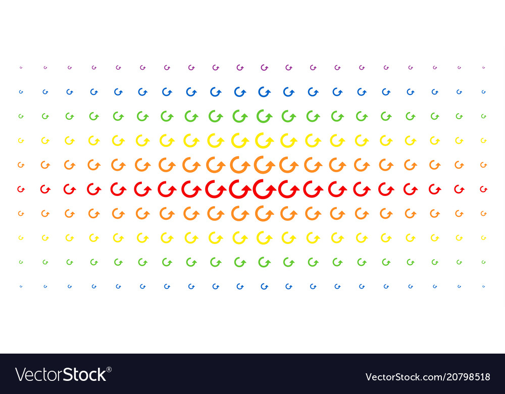 Rotate spectrum halftone pattern vector image Rotate spectrum halftone pattern