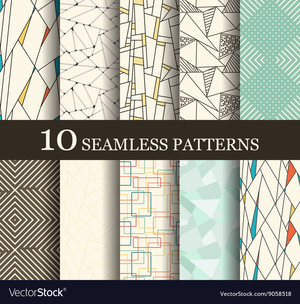 Seamless modern patterns Royalty Free Vector Image