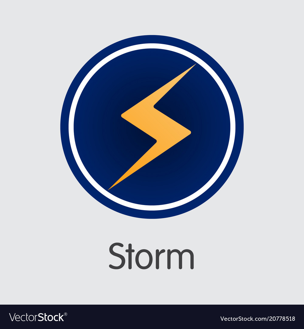 Storm Crypto Currency Storm Coin Royalty Free Vector Image