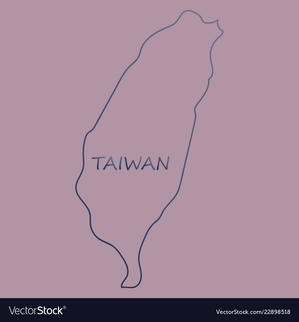 Taiwan Karte mit Schatteneffekt