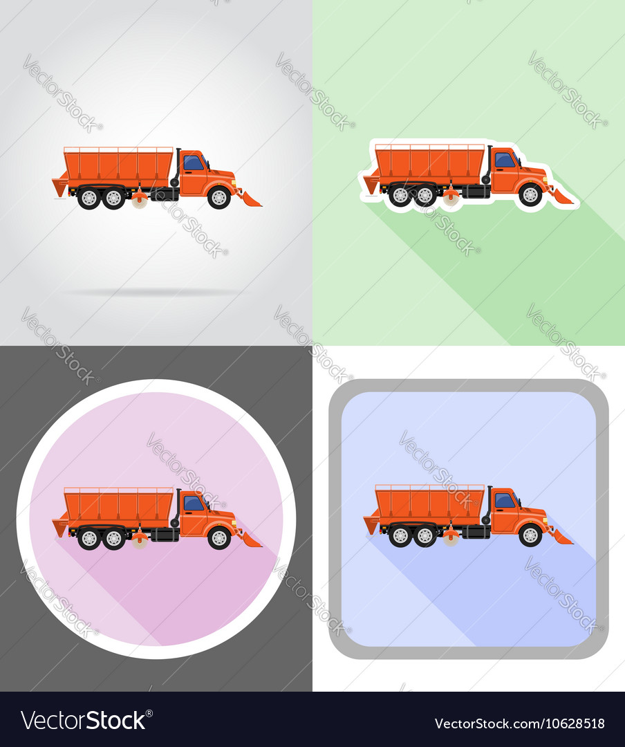 Truck flat icons 16