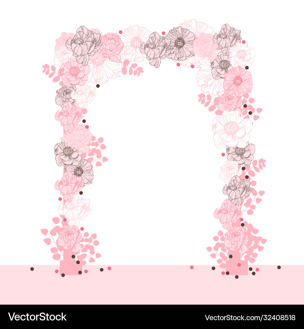 Wedding arch Royalty Free Vector Image - VectorStock
