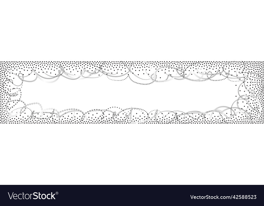Abstract dot wave pattern wavy dots border thin vector image Abstract dot wave pattern wavy dots border thin