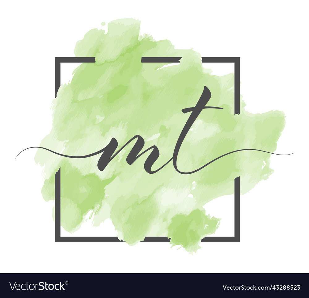 Calligraphic lowercase letters m and t vector image Calligraphic lowercase letters m and t