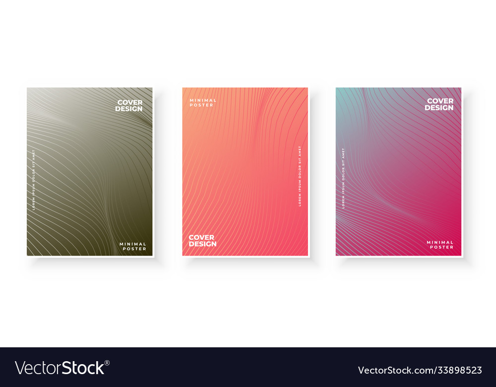 Colorful gradient covers with line pattern design