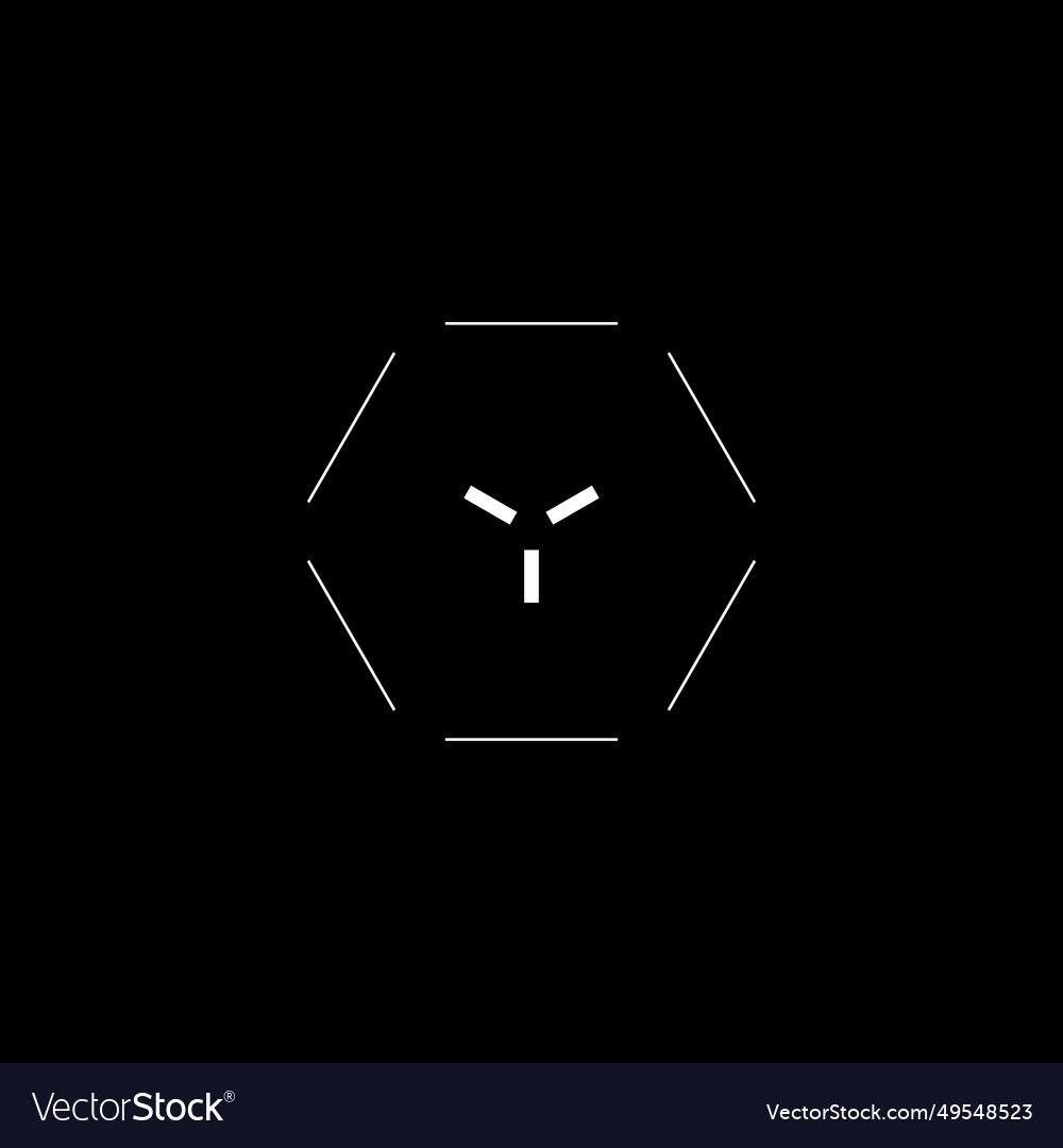 Cyberpunk style element hexagon tech design