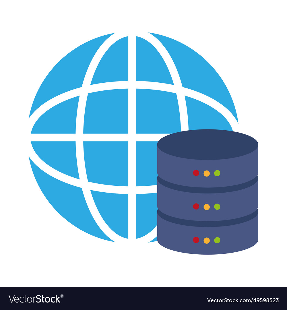 Database server and internet icon