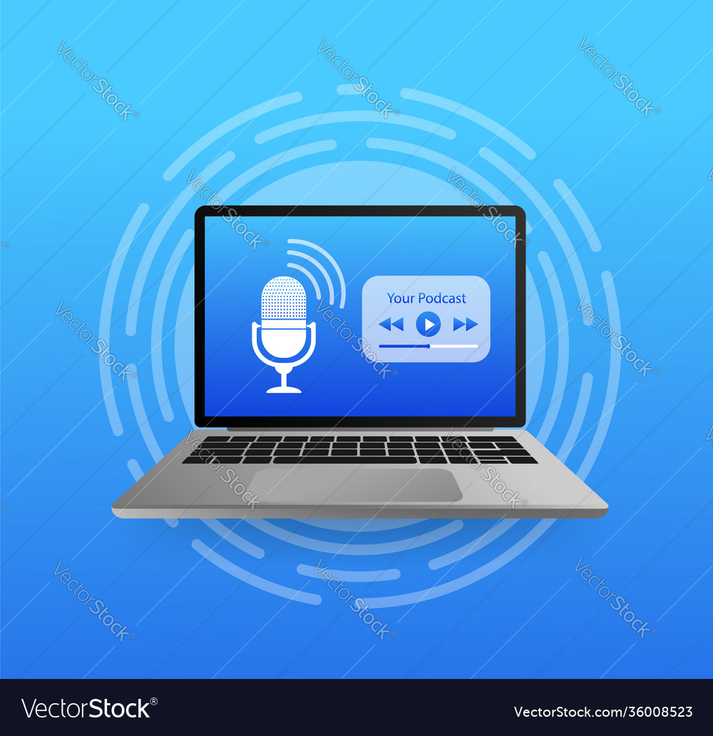 Design template with podcast display mobile