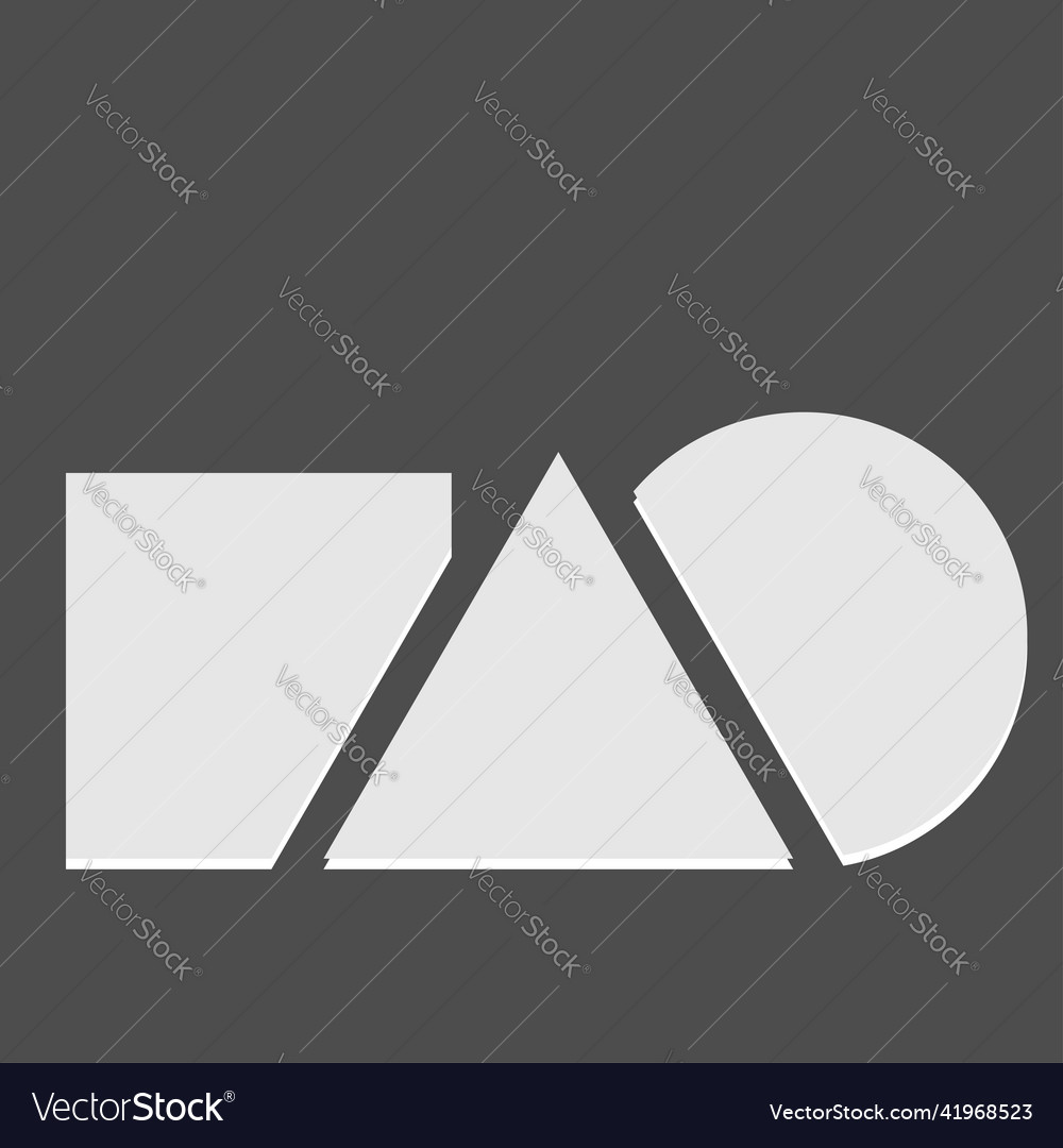 Geometric icon logo shape with overlapping circle