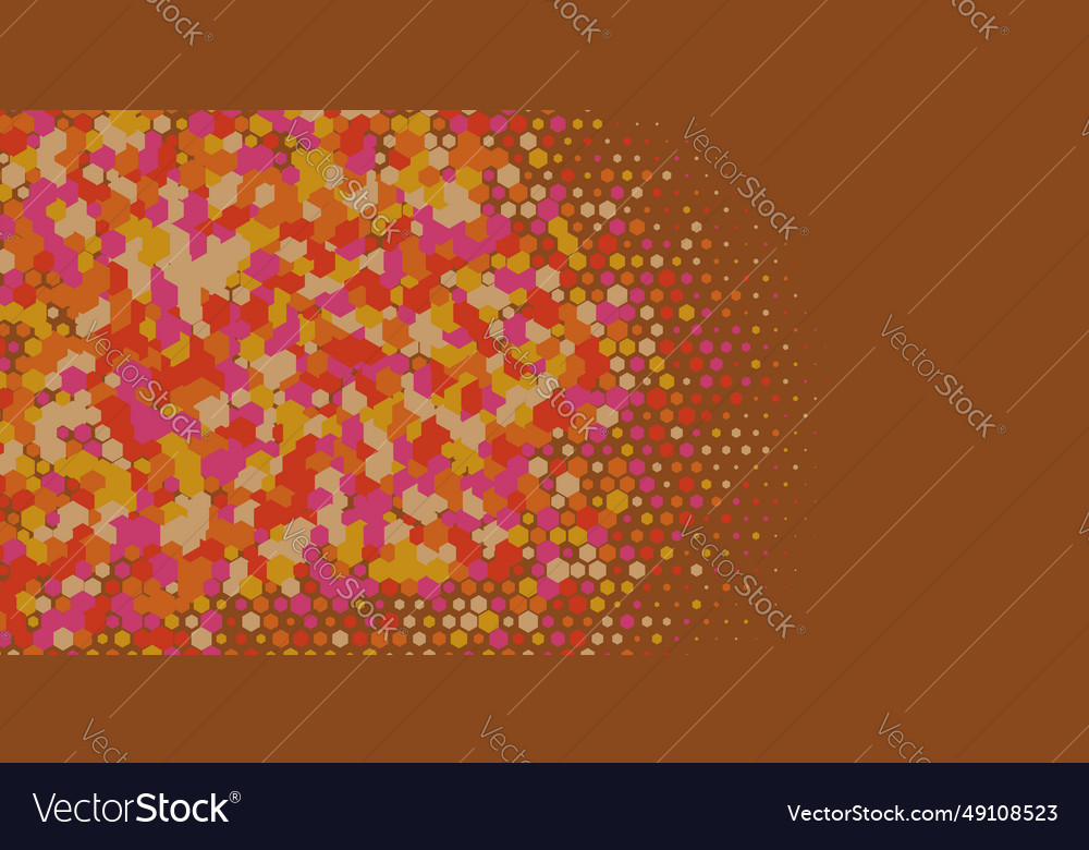 Geometric multi size hexagon with color