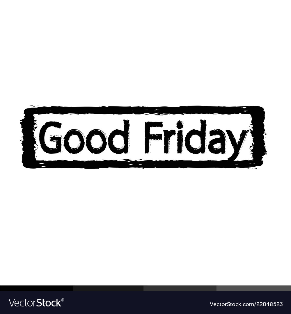 Good friday text with effect design