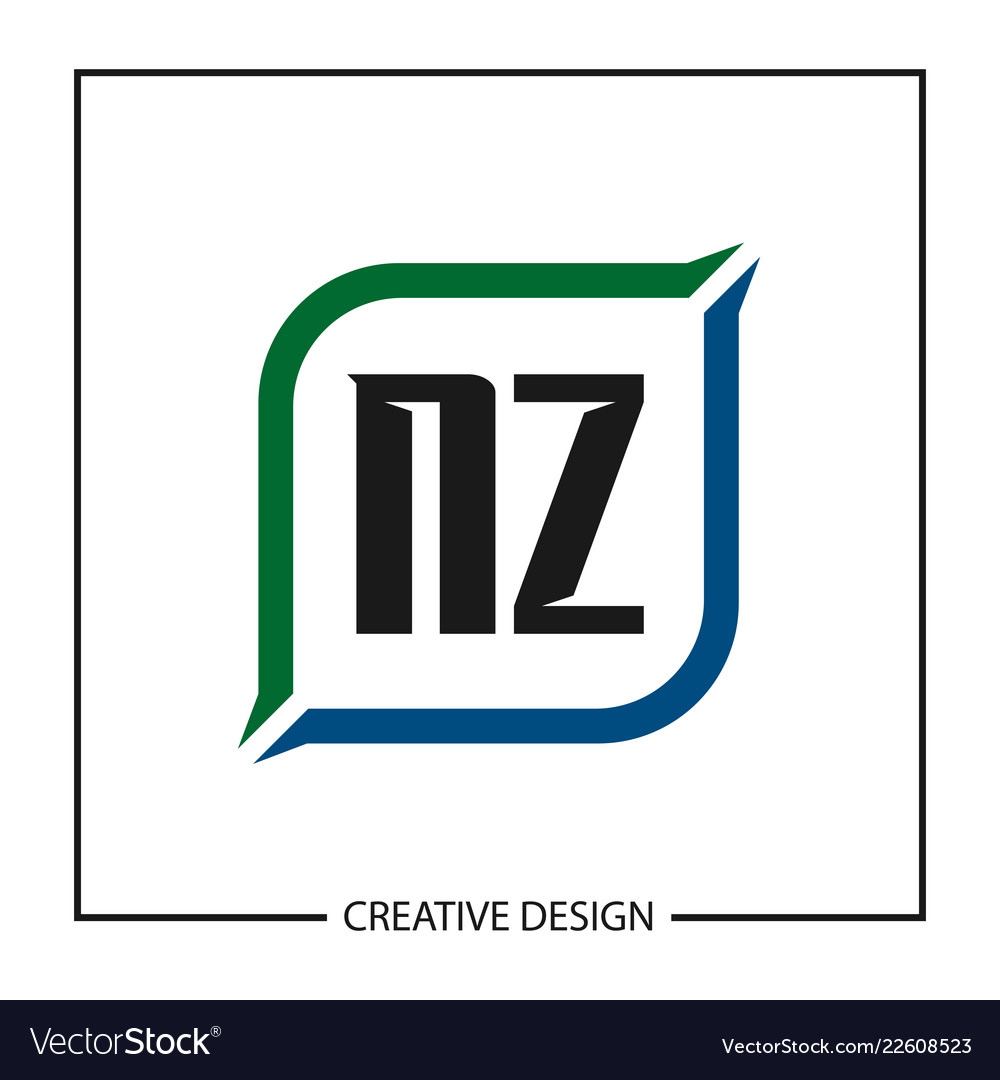 Initial nz letter logo template design