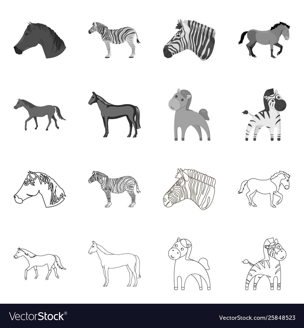 Isolated object trot and running logo