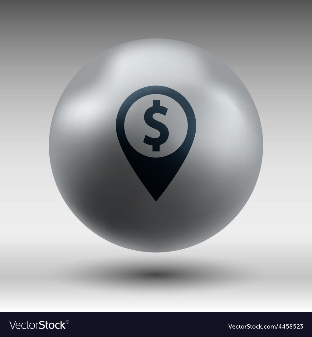 Map pointer with dollar sign icon