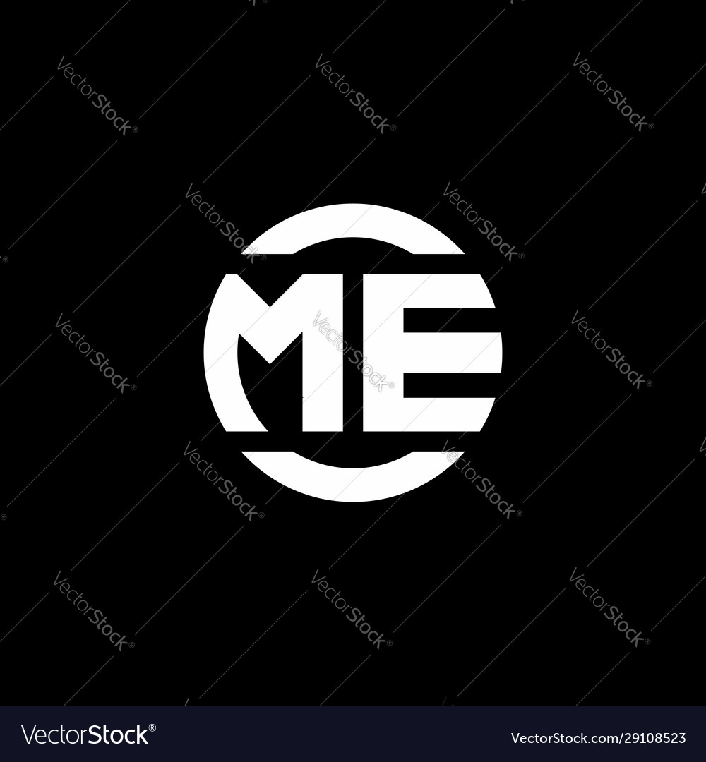 Me logo monogram isolated on circle element Vector Image