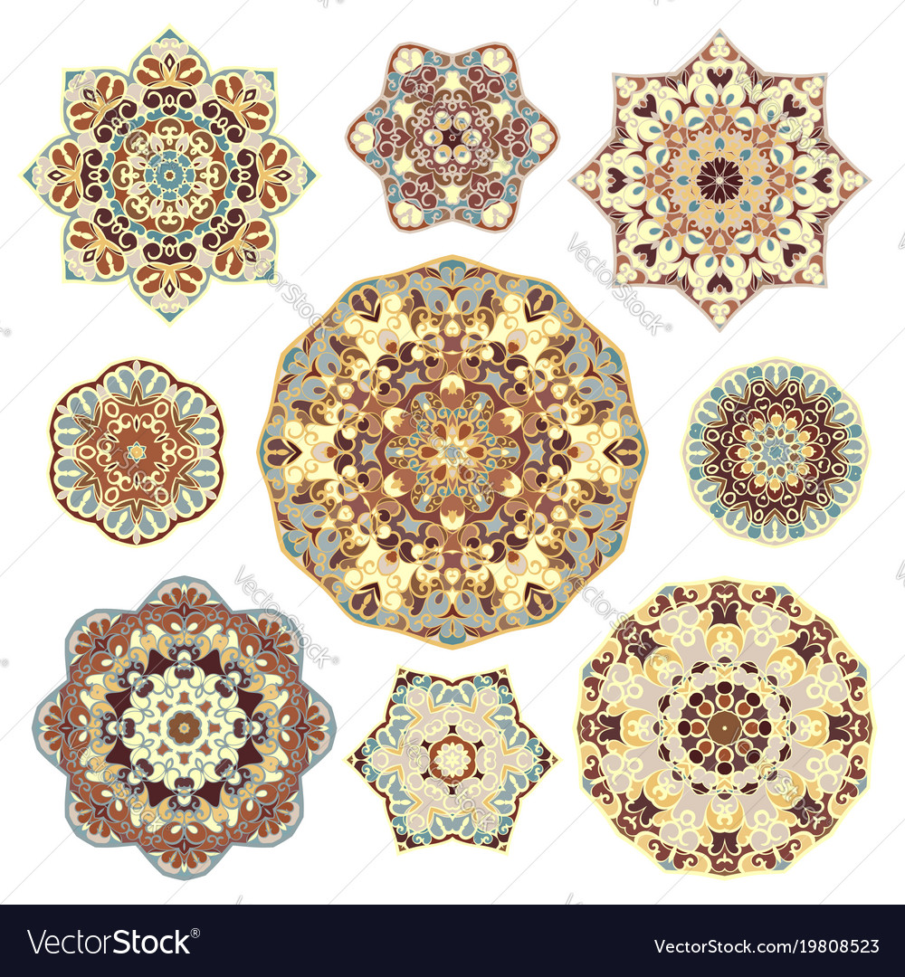 Set of abstract circular elements