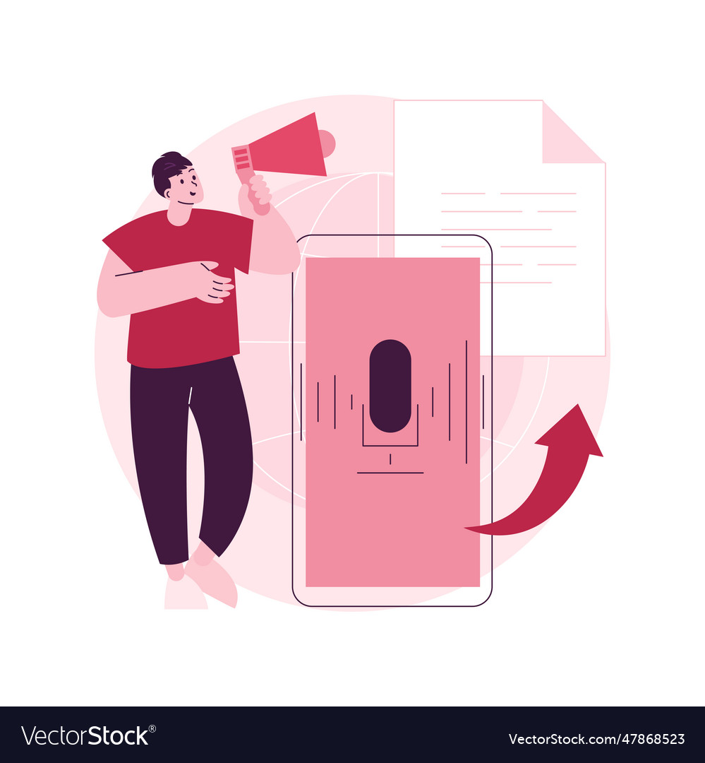 Speech to text abstract concept