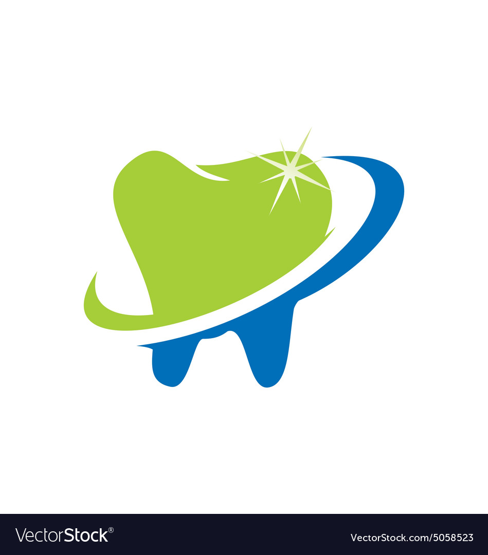 Teeth care shine logo Royalty Free Vector Image