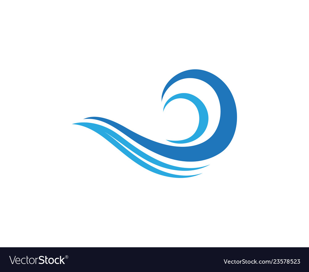 Wave water logo beach Royalty Free Vector Image