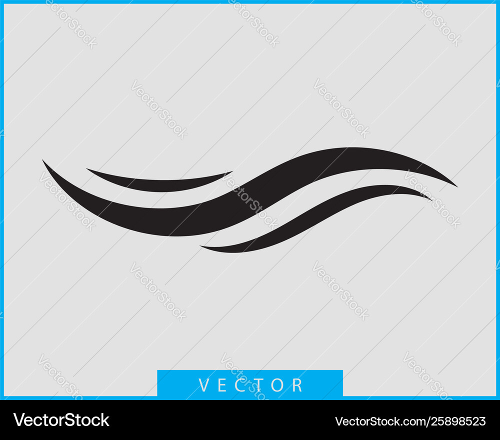 Waves design water wave icon wavy lines isolated Vector Image