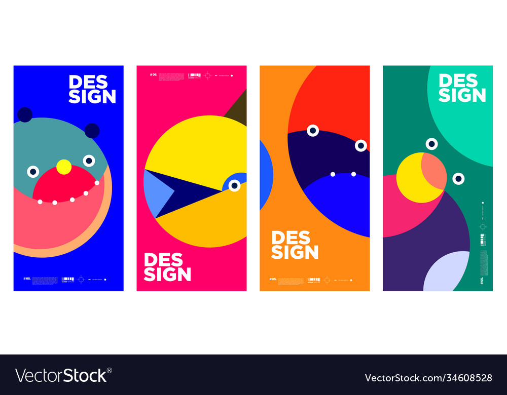 Abstract colorful geometric and curvy pattern vector image Abstract colorful geometric and curvy pattern