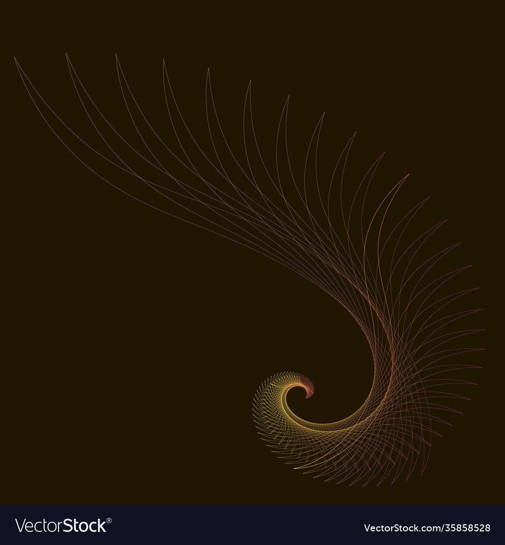 Abstract spiral linear shape in form
