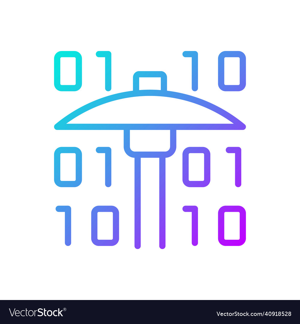 Data mining gradient linear icon Vector Image Data mining gradient linear icon