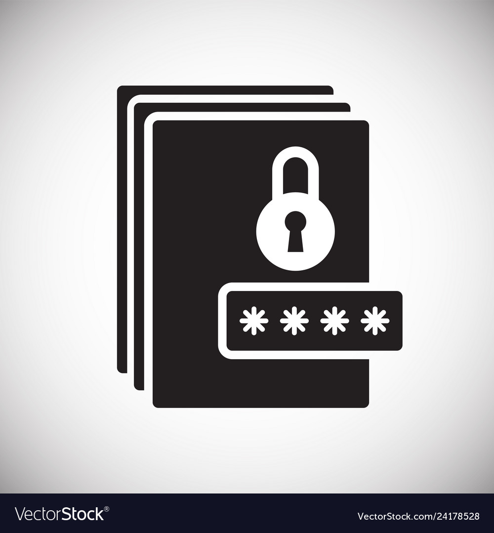 Data security icon on background for graphic vector image Data security icon on background for graphic