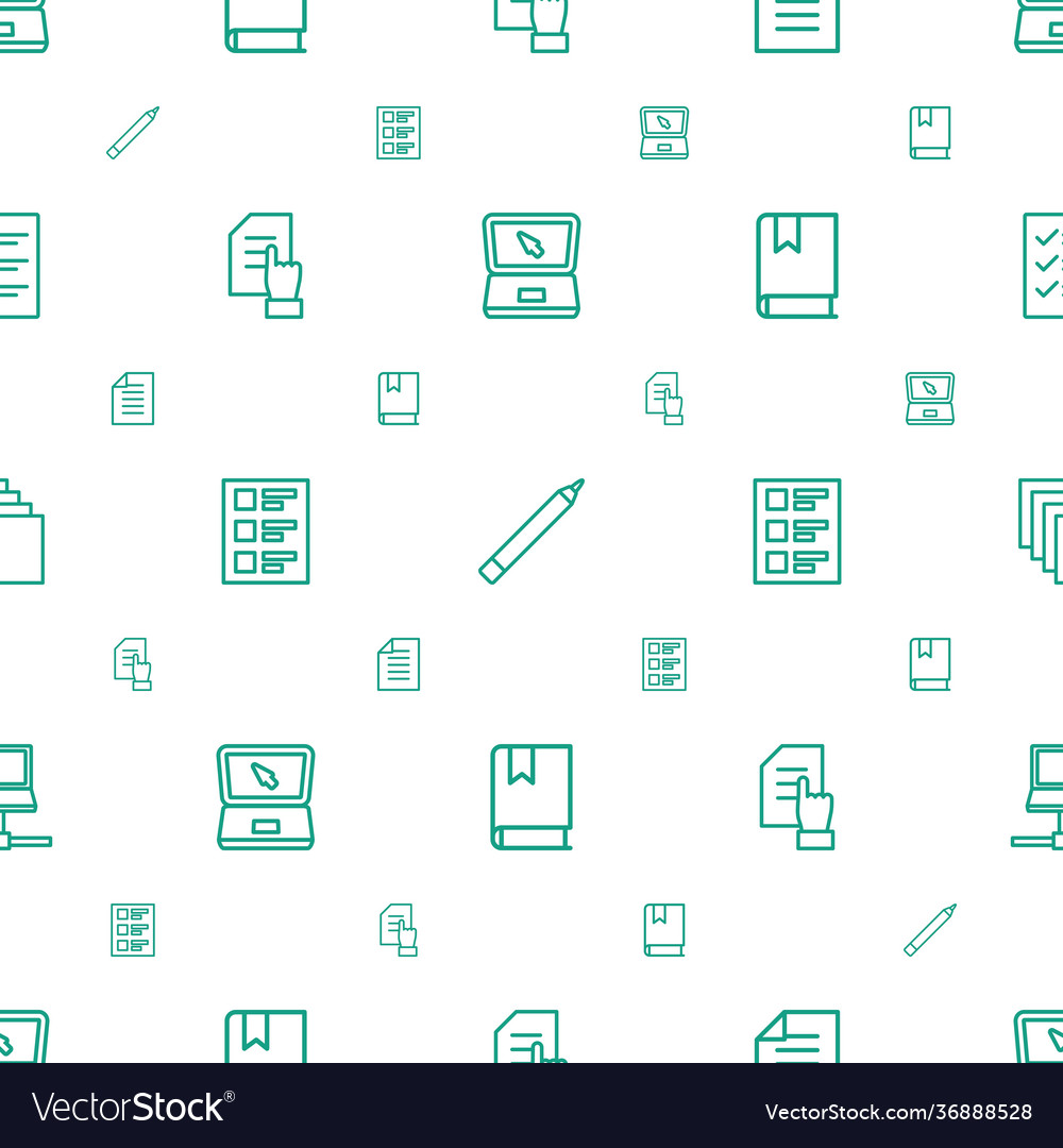 Notebook icons pattern seamless white background