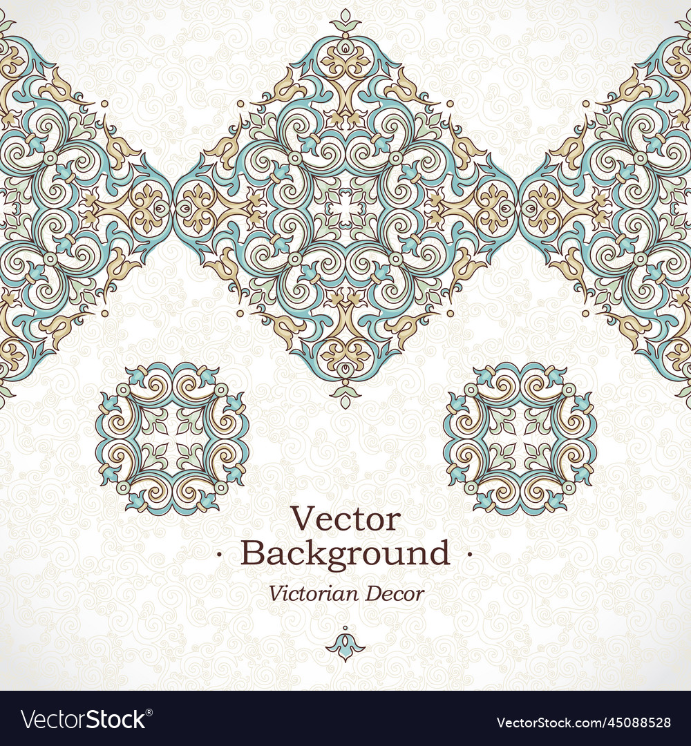 Ornate seamless border in victorian style