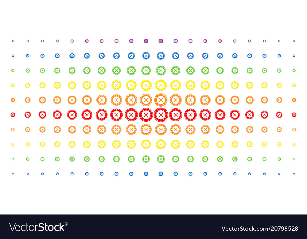 Roulette spectral halftone array