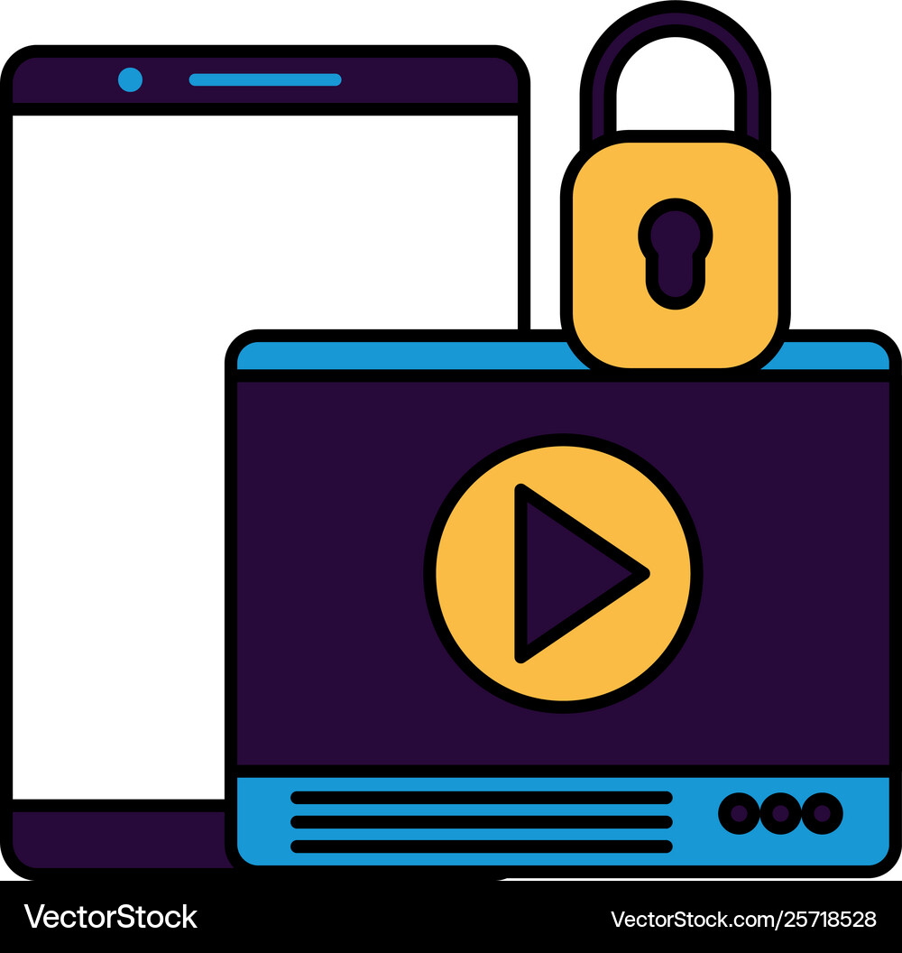Smartphone website security Royalty Free Vector Image