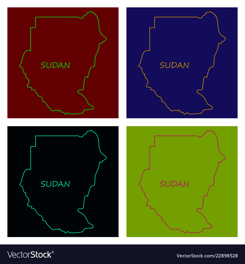 Sudan flag and map on the gray background Vector Image Sudan flag and map on the gray background