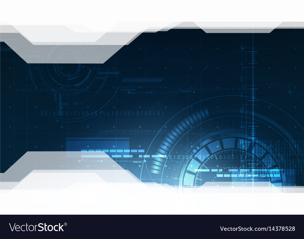 Technological future hud security background