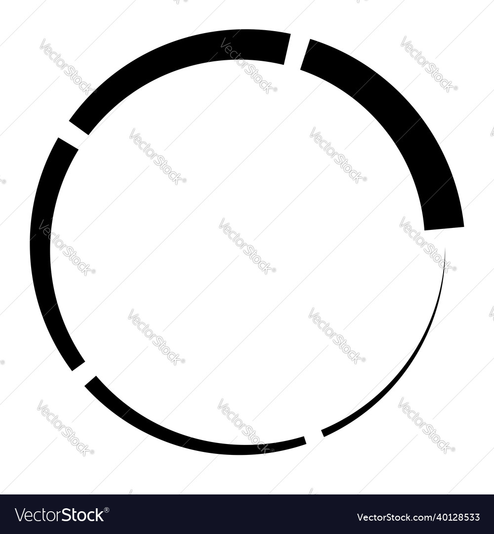 5 part section segmented circle abstract dashed vector image 5 part section segmented circle abstract dashed