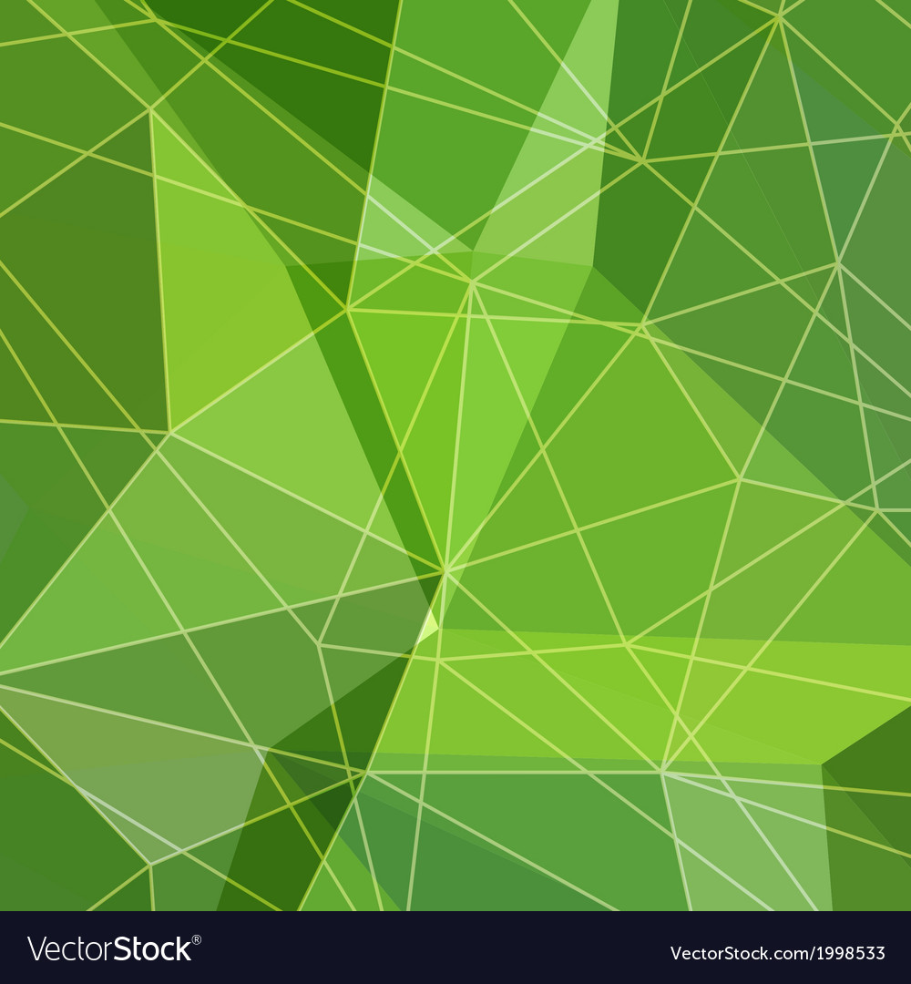 Abstract green triangle background Royalty Free Vector Image