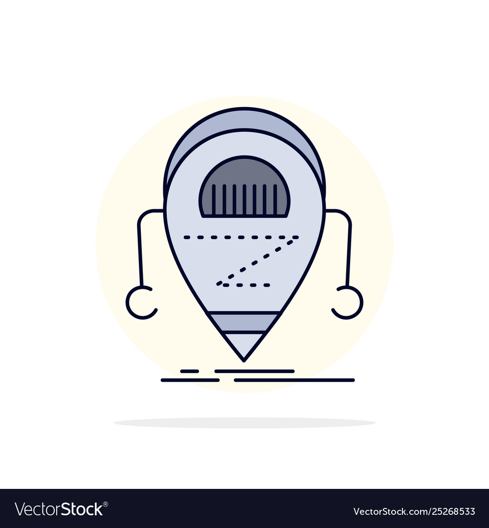 Android beta droid robot technology flat color vector image Android beta droid robot technology flat color