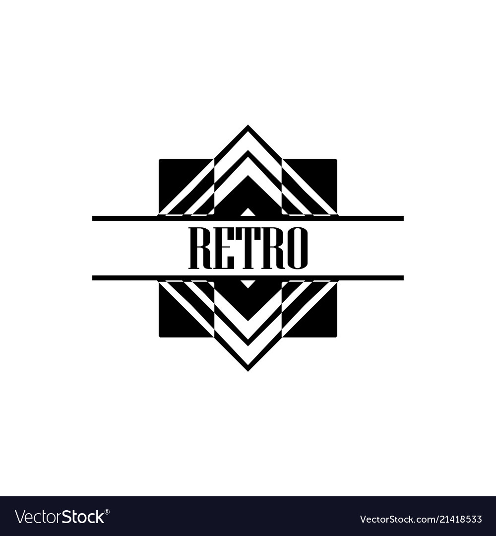 Art Deco Logo Royalty Free Vector Image Vectorstock