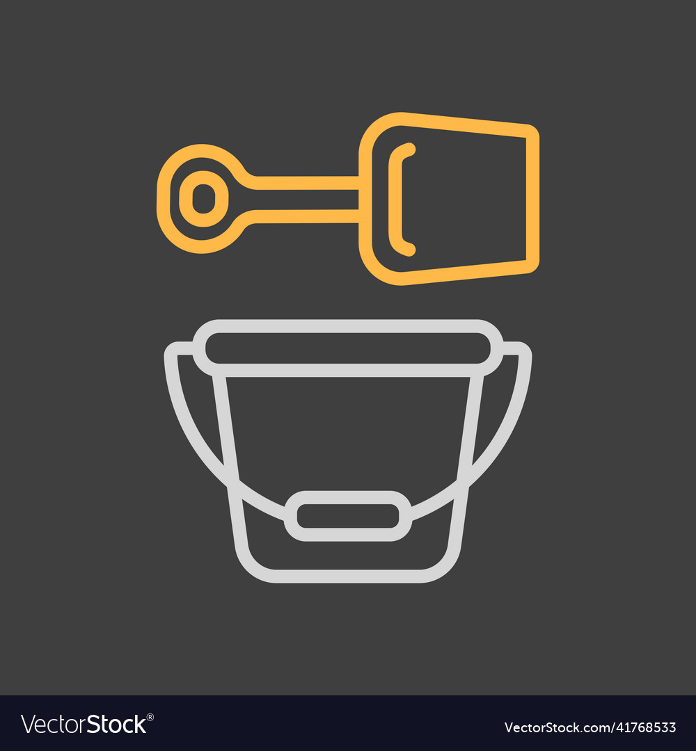 Child pail and shovel icon graph symbol