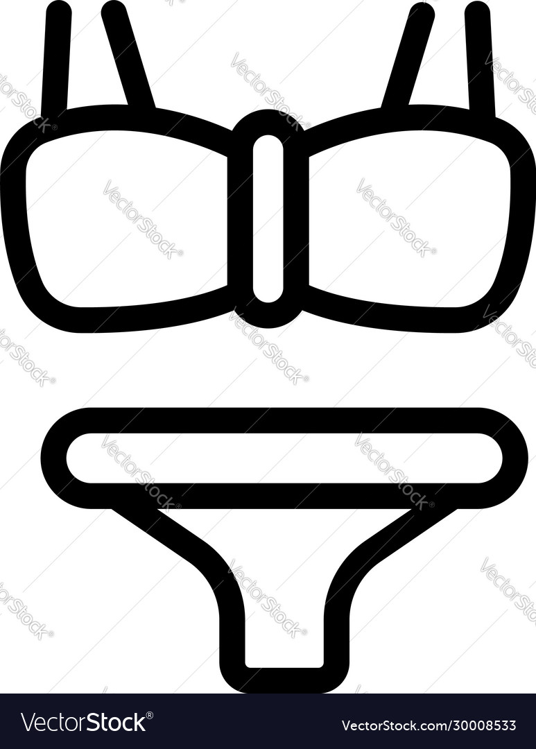 Collection Swimsuit Icon Outline Style Royalty Free Vector 3136