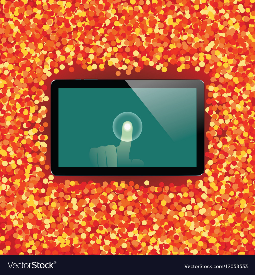 Digital tablet with shiny sensor screen touch